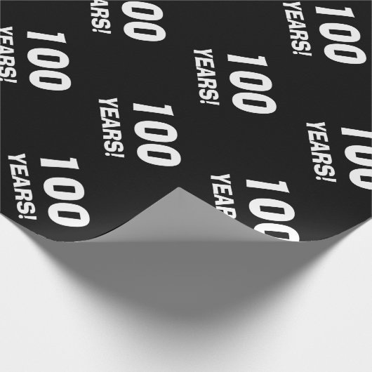 100th Geburtstags-Packpapier Geschenkpapier (Ecke)