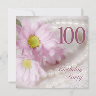 100th Geburtstags-Party Einladung mit