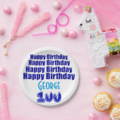 100th Geburtstags-Party-personalisierter Pappteller (Party)