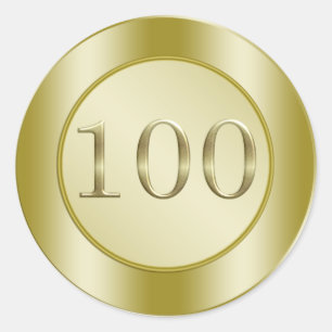 100th Geburtstags-Party Runder Aufkleber