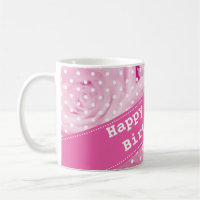 100th Geburtstags-Tasse mit rosa Rosen-Blumen