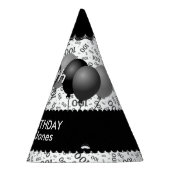 100th Geburtstags-Zahl-Muster Partyhütchen (Rechts)