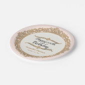 100th Happy Geburtstag Party Feier Jewel Look Pappteller (Schrägansicht)