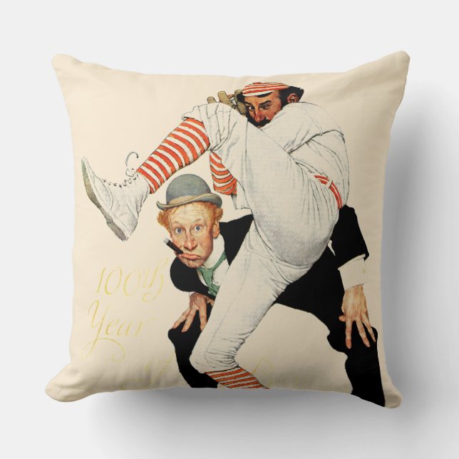 100th Jahrestag des Baseballs Kissen (Vorderseite)