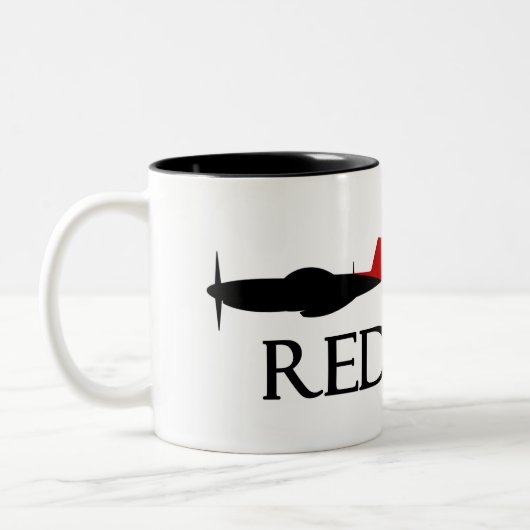 100th Kämpfer-Geschwader-"rote Schwanz-" ErbTasse Zweifarbige Tasse (Links)