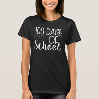 100th Tag des SchulShirts - weißer Schriftart T-Shirt