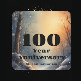 100th Year Anniversary Still Falling For You Bond Quadratischer Aufkleber