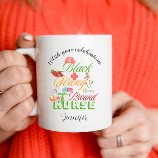 100th year celebration black history nurse  kaffeetasse