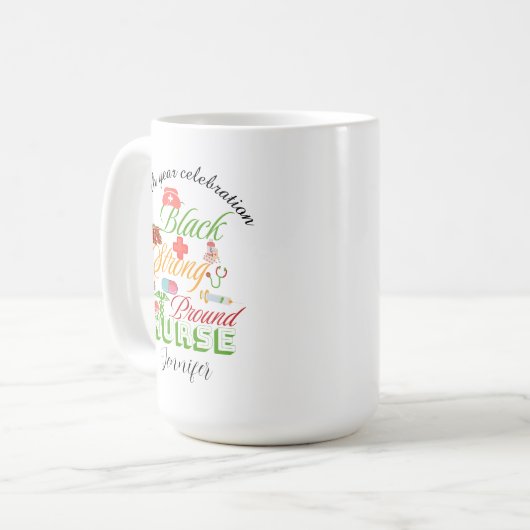 100th year celebration black history nurse  kaffeetasse (Vorderseite Links)