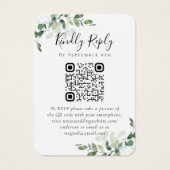 100x Hochzeitwebsite QR Code Foto Eukalyptus UAWG (Vorderseite)