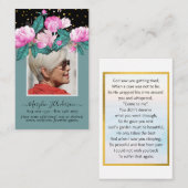 100x Rosa-Blatt FOTO Gebetskarte Visitenkarte (Vorne/Hinten)