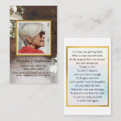 100x Rustikale Calla Lily FOTO Gedenkkarte Visitenkarte (Vorne/Hinten)