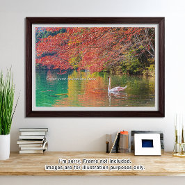 [1014] Autumn Pond – Swan Gliding Through Colors Puzzle