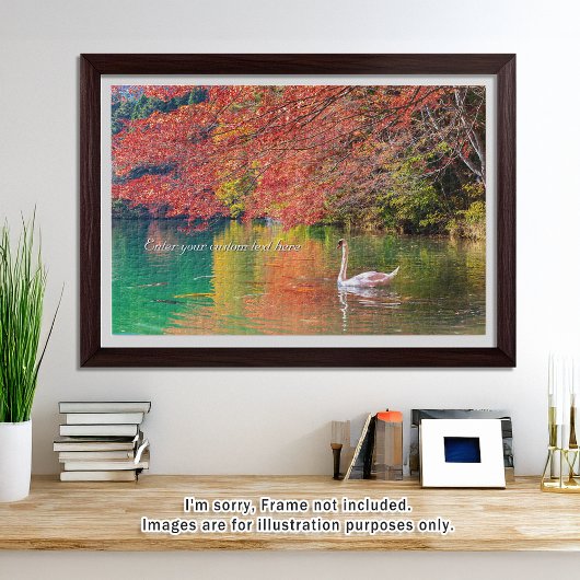 [1014] Autumn Pond – Swan Gliding Through Colors Puzzle