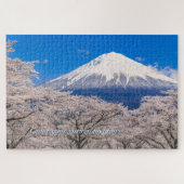 [1014] Mt.Fuji – A White Peak Floating in Blossoms Puzzle (Horizontal)