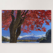 [1014] Mt.Fuji – Crimson Leaves and a Snowy Crown Puzzle (Horizontal)