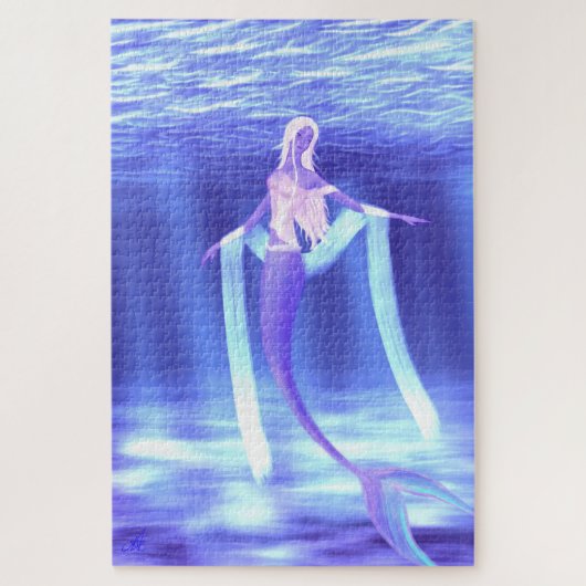 1014 PC. Schöne Meerjungfrau-Unterwasserphantasie Puzzle (Vertikal)