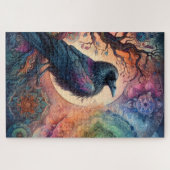 1014 Pieces Crow Tree of Life Mandala Pagan Puzzle (Horizontal)