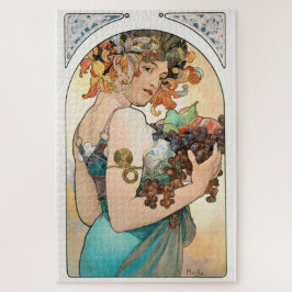 1014 Puzzle - Dame mit Trauben Mucha