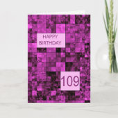 1019. Geburtstag Pink-Pattern-Karte Karte (Vorderseite)