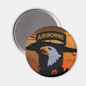 101. ABN DIV Im Flugzeug Division Screaming Eagles Magnet (Vorderseite/Rückseite)