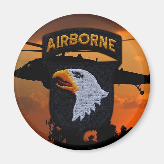 101. ABN DIV Im Flugzeug Division Screaming Eagles Magnet (Vorne)
