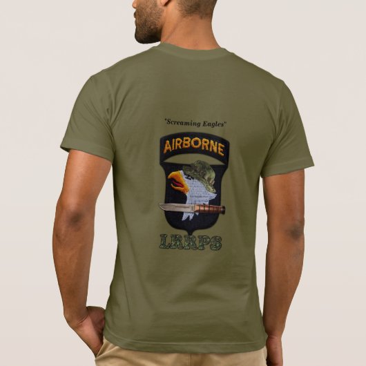 101. abn im Flugzeug Division schreiende Adler T-Shirt (Rückseite)