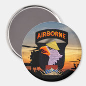 101. ABN Im Flugzeug schreiende Adler Vietnam Krie Magnet (Vorderseite/Rückseite)