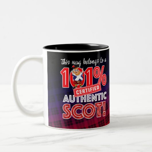 101% AUTHENTISCHER SCHOTTE ZWEIFARBIGE TASSE (Links)