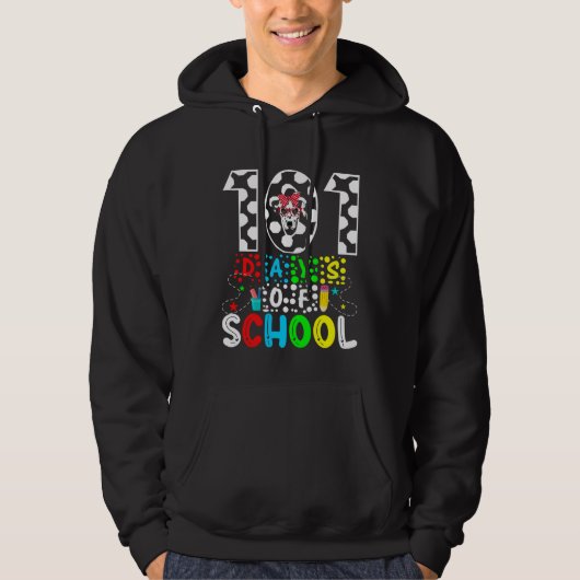 101 Days of School Dalmatian Dog Fuuny 100th Day o Hoodie (Vorderseite)