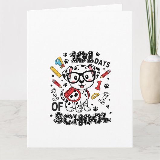 101 Days of School Dalmatian Puppy Karte (Vorderseite)