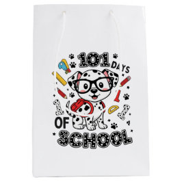 101 Days of School Dalmatian Puppy Mittlere Geschenktüte