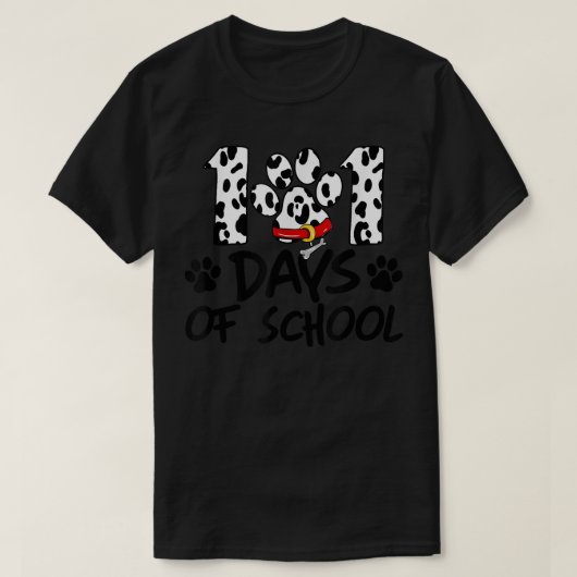 101 Days School Hunde Lover 100. Day School Teache T-Shirt (Design vorne)