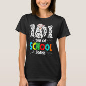 101 Days School Today Dog 100 Days Smarter Student T-Shirt (Vorderseite)