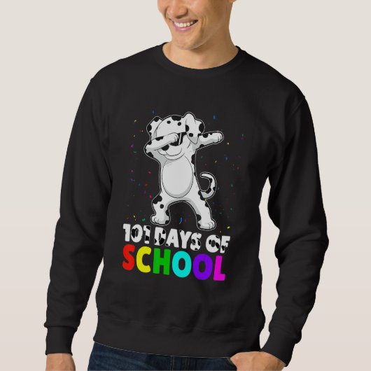 101 Days Smarter Dog Lover School Teachers Student Sweatshirt (Vorderseite)