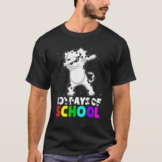 101 Days Smarter Dog Lover School Teachers Student T-Shirt (Vorderseite)