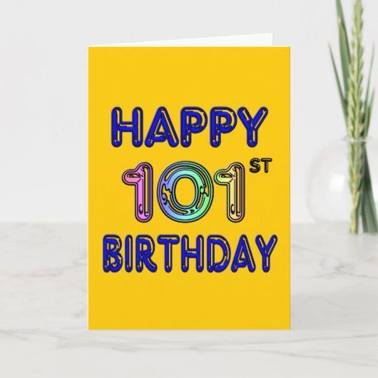 101. Geburtstag Karte (Vorderseite)