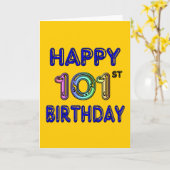 101. Geburtstag Karte (Gelbe Blume)