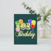 101. Geburtstag mit Balloons Postkarte (Stehend Vorderseite)