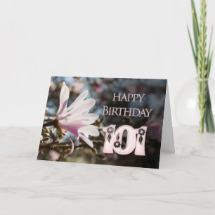 101. Geburtstag mit Magnolie Karte