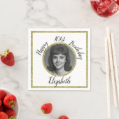 101. Geburtstag Servietten mit individuellem Foto  (Beispiel)