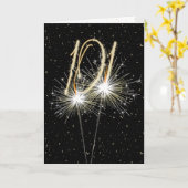 101. Geburtstag Sparkler auf schwarz Karte (Gelbe Blume)