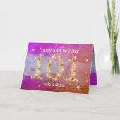 101. Geburtstag - Startnummern - Lila Alter 101 Karte (Vorderseite)