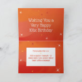 101. Geburtstag - Startnummern - Rot - Alter 101 K Karte (Innenseite)