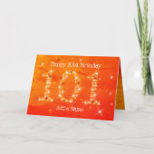 101. Geburtstag - Startnummern - Rot/Orange Alter Karte (Vorderseite)