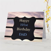 101. Geburtstag Vater Karte (Gelbe Blume)