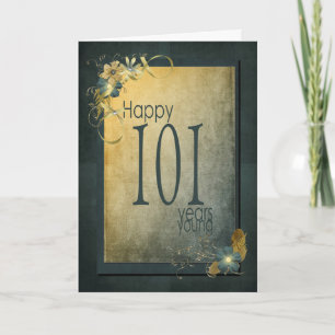 101. Geburtstag-vintage Rahmen Karte