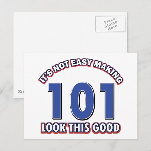 101. Geburtstagsdesigns Postkarte (Vorne/Hinten)