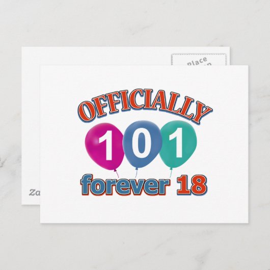 101. Geburtstagsdesigns Postkarte (Vorne/Hinten)