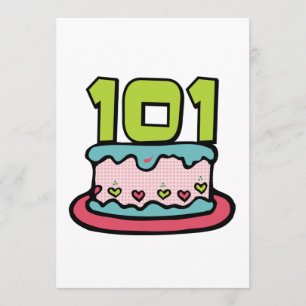 101. Geburtstagskuchen Karte